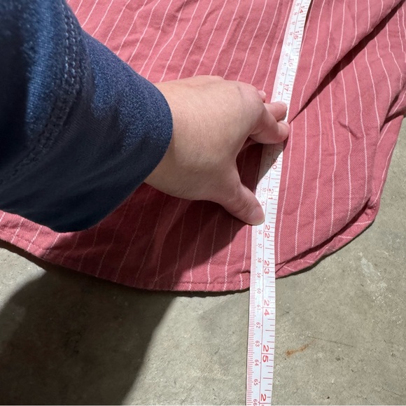 Loft Pin Tuck Pleated Pink Stripe Button Front‎ Top Size S Prairie Cottagecore - Picture 6 of 6